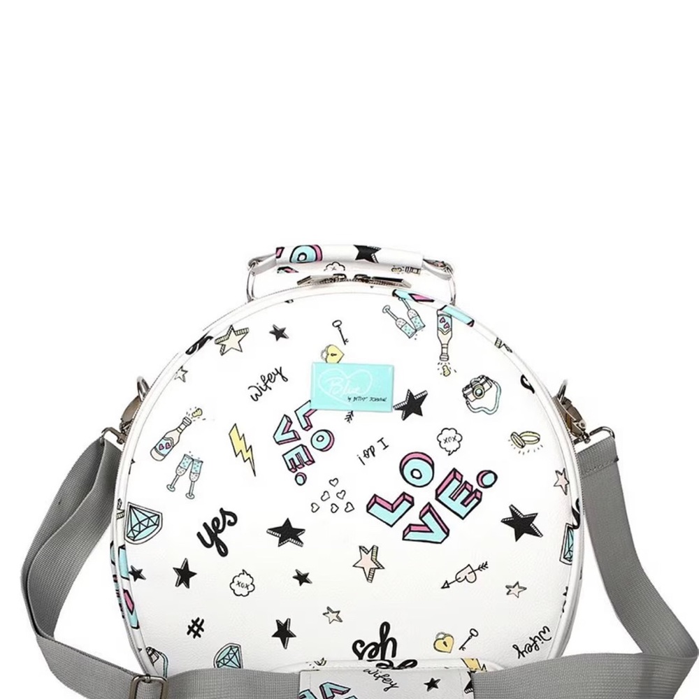 Betsey Johnson
I Do Collection Printed "I Do" Veagn PVC Hat Box Accessory Bag - Picture 2 of 14